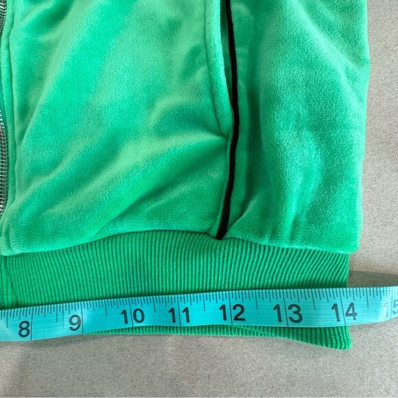 Y2K 1999 Velour Crop Refuge Athletics Jersey Zipper Jacket Small - Picture 12 of 13